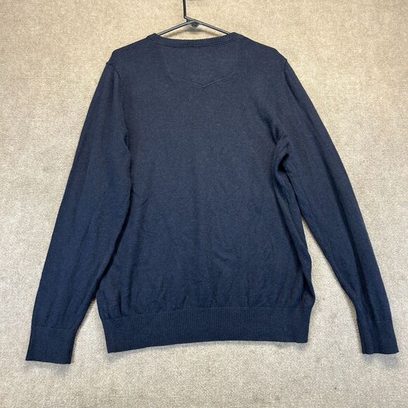 Fat Face Brand Sweater Men's XL Navy Pullover Cashmere Cotton Blend V-Neck UK - Picture 10 of 10
